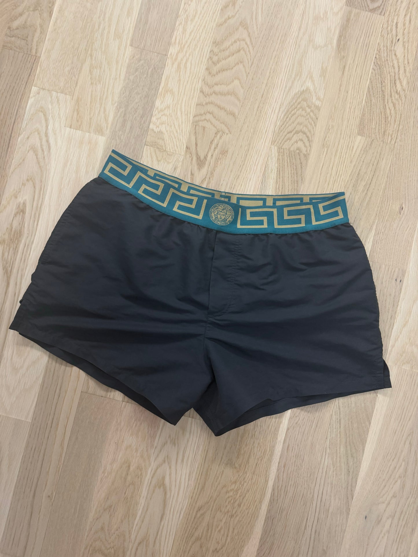 Versace Greca Logo Nylon Swim Shorts