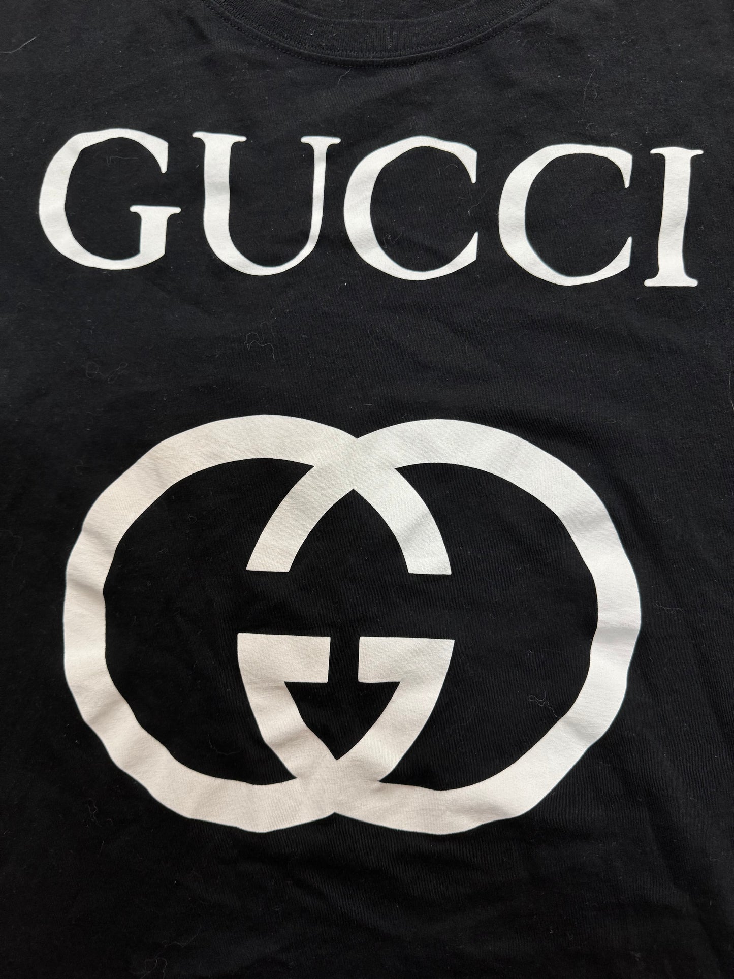 Gucci Oversized Logo Print Cotton Jersey T-Shirt